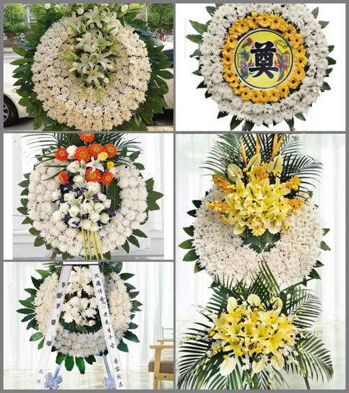 山东青岛莱西市水集街道石佛院村花圈速递
