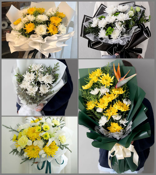 山东青岛莱西市水集街道石佛院村白事花束代送